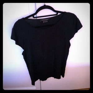 Zipper black tee